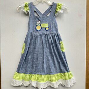 Ruffle Girl Cross Back Dress Girl's 2XL (7)